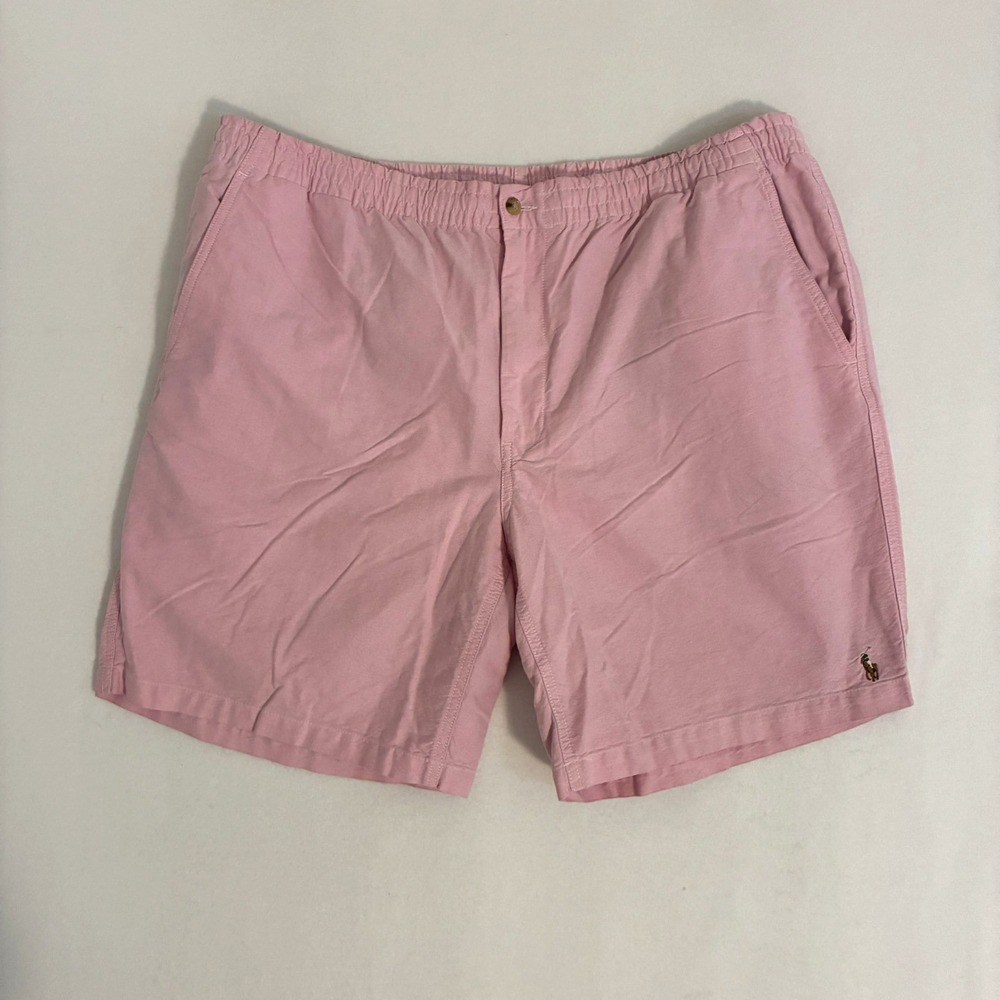Polo Ralph Lauren Shorts Mens XLT Pink Elastic Waist Summer Preppy Athleisure‎